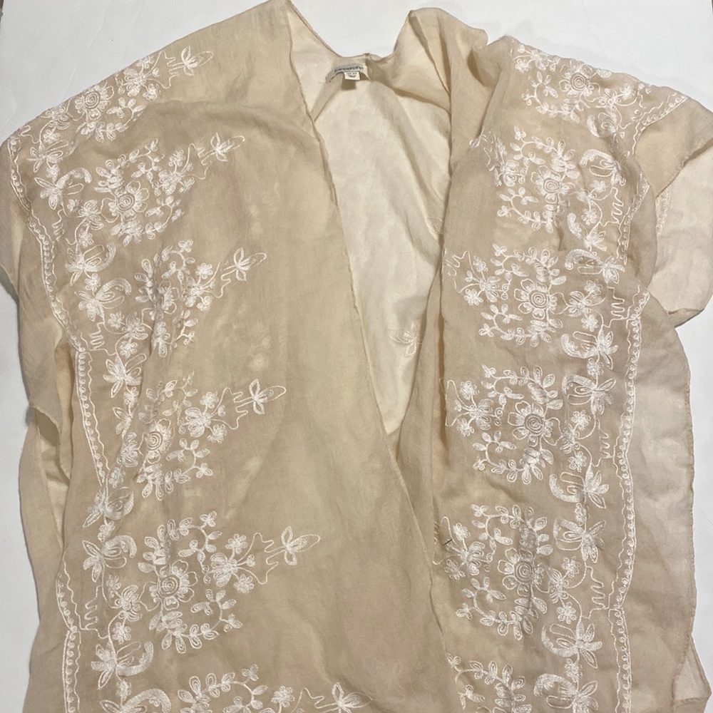Francesca’s Floral Beige Swimsuit Coverup, OS